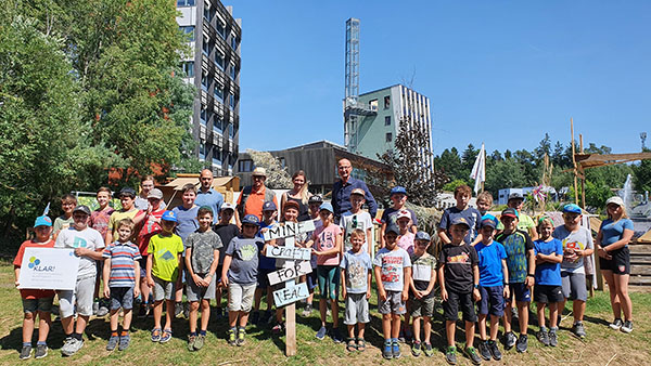 Abschlussfoto vom Minecraft for Real Camp am Oekopark Hartberg